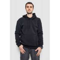 Худи мужской на флисе однотонный, цвет чернильный, 241R2650