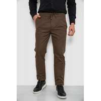 Брюки мужские классические однотонные, цвет коричневый, 157RU02-016