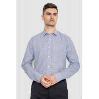 Рубашка мужская котоновая повседневная, цвет молочно-серый, 247R420