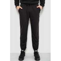 Спортивные штаны мужские двухнитка, цвет черный, 241R8003