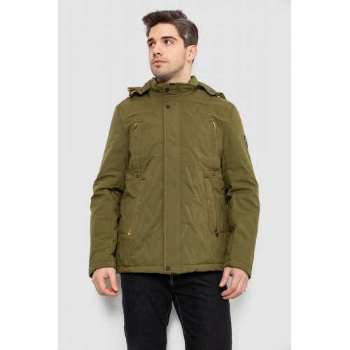 Куртка мужская демисезонная с капюшоном, цвет хаки, 244RL9159AL Куртка мужская демисезонная с капюшоном, цвет хаки, 244RL9159AL