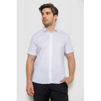 Рубашка мужская однотонная, цвет белый, 214R830