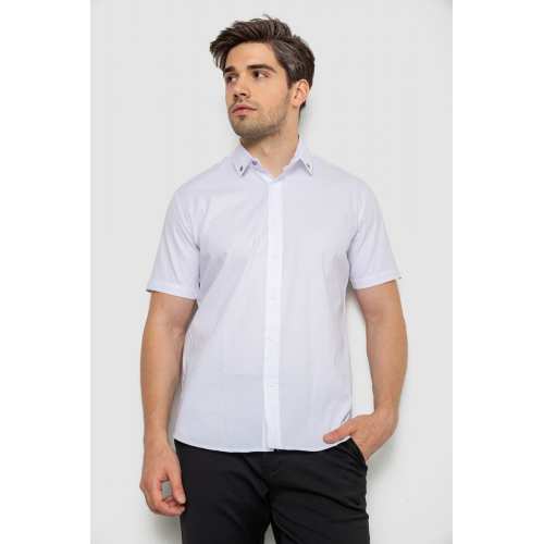 Рубашка мужская однотонная, цвет белый, 214R830