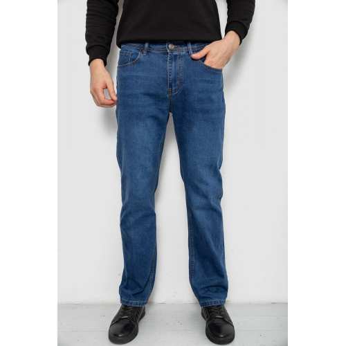 Джинсы мужские прямого кроя, цвет синий, 244R9909 Джинсы мужские прямого кроя, цвет синий, 244R9909