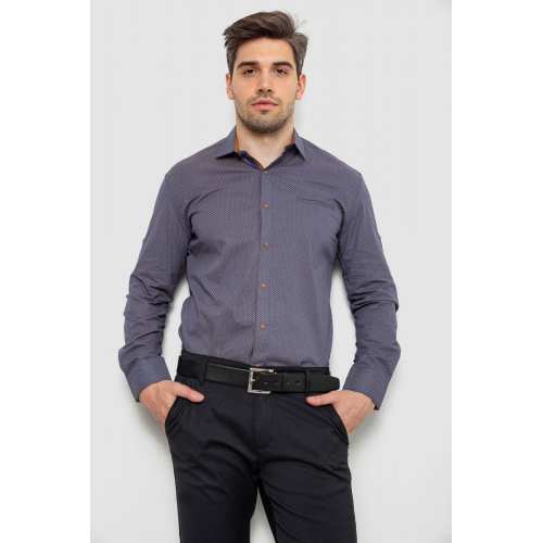 Рубашка мужская с принтом, цвет синий, 214R7044