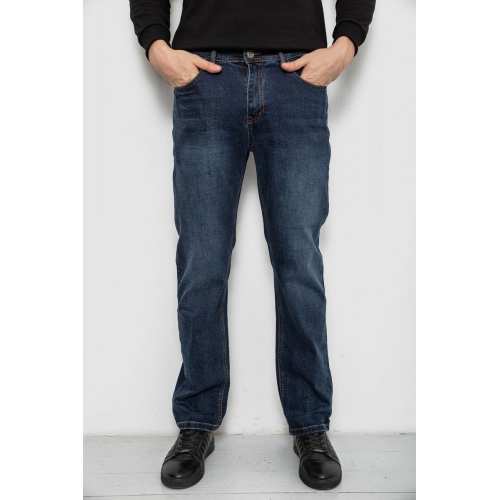 Джинсы мужские прямого кроя, цвет синий, 244R9903 Джинсы мужские прямого кроя, цвет синий, 244R9903