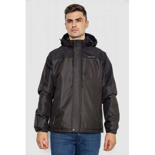 Куртка мужская демисезонная с капюшоном, цвет черный, 214R61035 Куртка мужская демисезонная с капюшоном, цвет черный, 214R61035