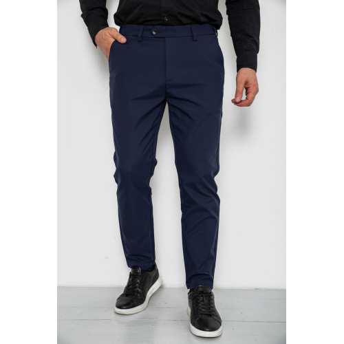 Брюки мужские классические однотонные, цвет синий, 157RU06-006