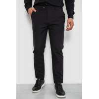 Брюки мужские классические однотонные, цвет черный, 157RU06-005