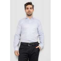 Рубашка мужская однотонная с принтом, цвет белый, 186R2114