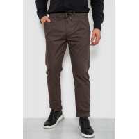 Брюки мужские классические однотонные, цвет коричневый, 157RU02-013