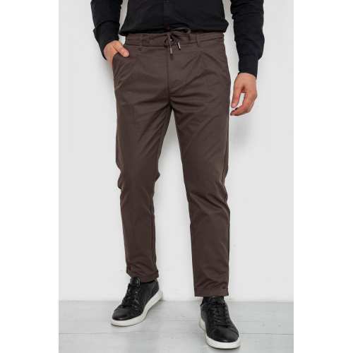 Брюки мужские классические однотонные, цвет коричневый, 157RU02-013 Брюки мужские классические однотонные, цвет коричневый, 157RU02-013