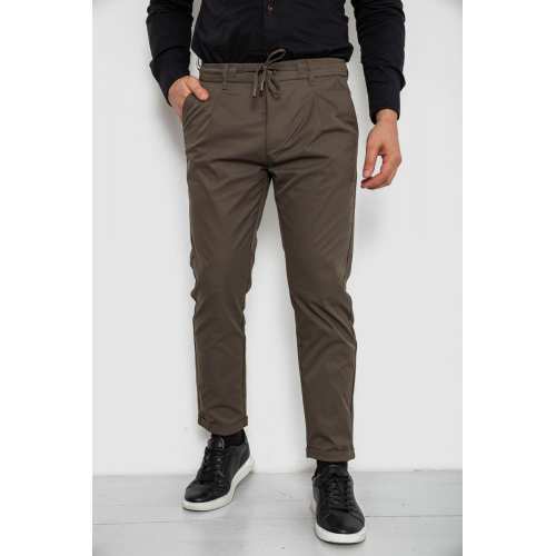 Брюки мужские классические однотонные, цвет хаки, 157RU02-014