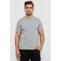 Футболка мужская однотонная, цвет светло-серый, 238R155