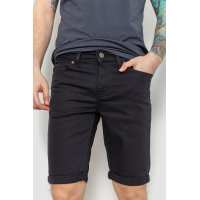 Шорты мужские джинсовые, цвет черный, 186R001