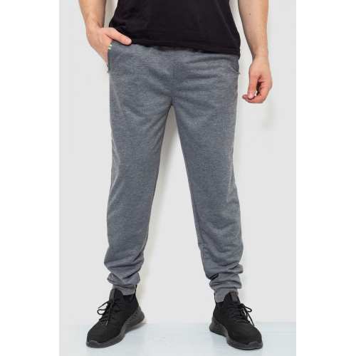 Спортивные штаны мужские двухнитка, цвет серый, 244R41298
