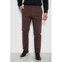 Брюки мужские классические однотонные, цвет коричневый, 157RU06-007