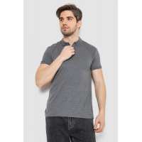 Поло мужское однотонное, цвет темно-серый, 244R2121