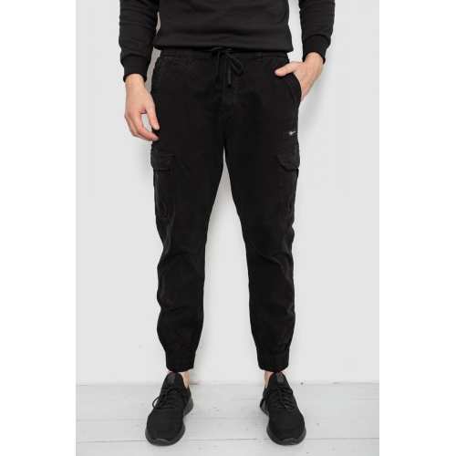 Штаны мужские однотонные, цвет черный, 244R1693 Штаны мужские однотонные, цвет черный, 244R1693