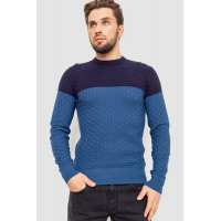 Свитер мужской двухцветный, цвет синий, 161R1205