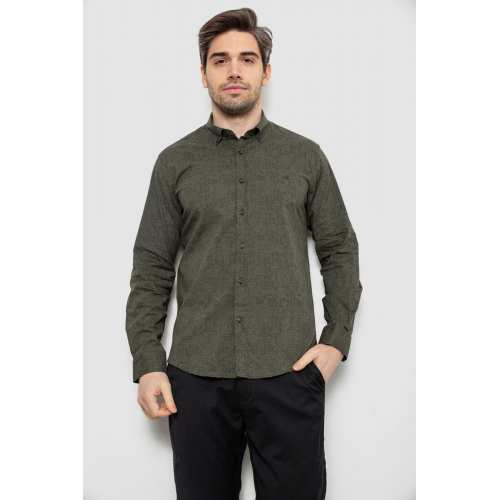 Рубашка мужская с принтом, цвет хаки, 186R6053
