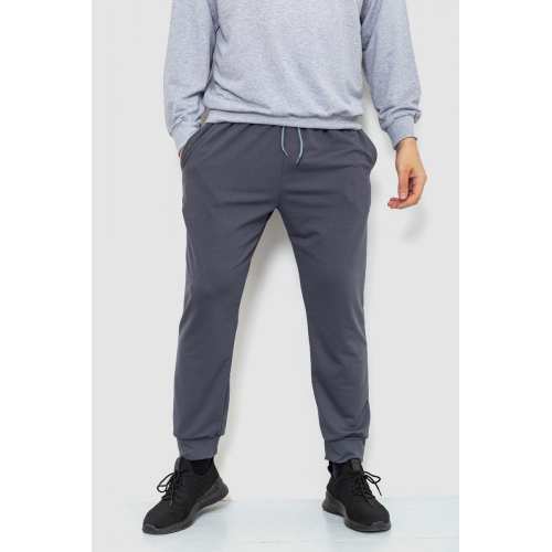 Спортивные штаны мужские двухнитка, цвет серый, 241R8005