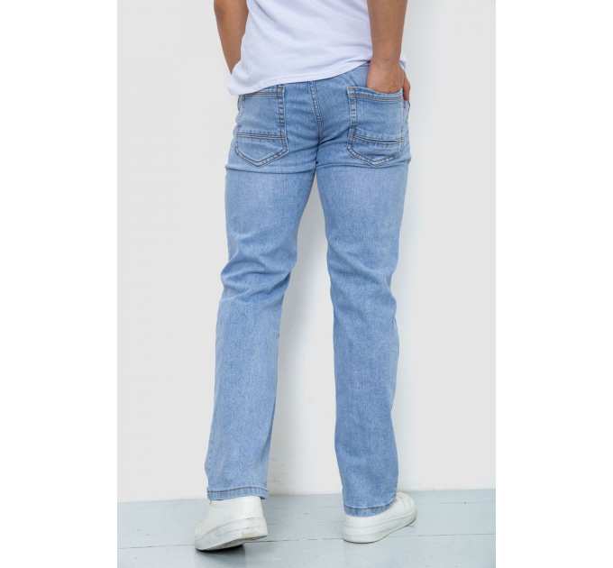 Джинсы мужские однотонные, цвет голубой, 244R6078
