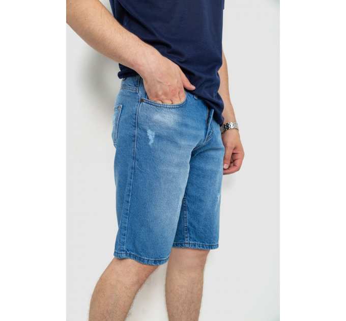 Шорты мужские джинсовые, цвет голубой, 244RB001