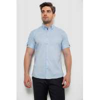 Рубашка мужская однотонная, цвет голубой, 214R5003