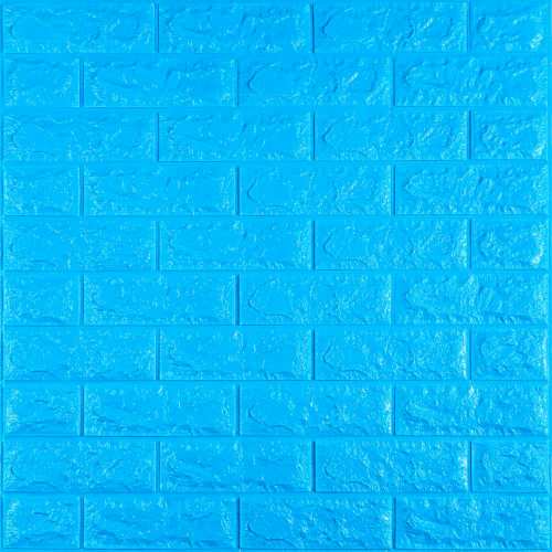 3D панель самоклеюча 700х770х7мм цегла Синій (003-7) SW-00000060
