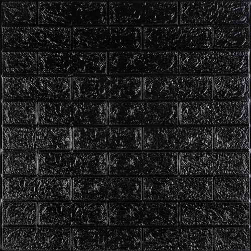 3D панель самоклеюча 700х770х5мм цегла Чорний (019-5) SW-00000151