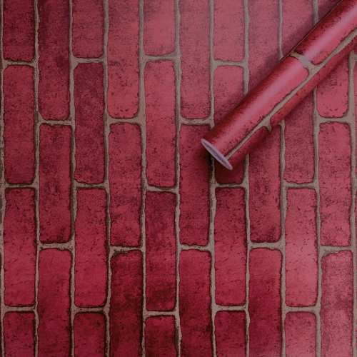 Самоклеюча плівка 0,45х10м х 0,07мм Червона цегла SW-00001269