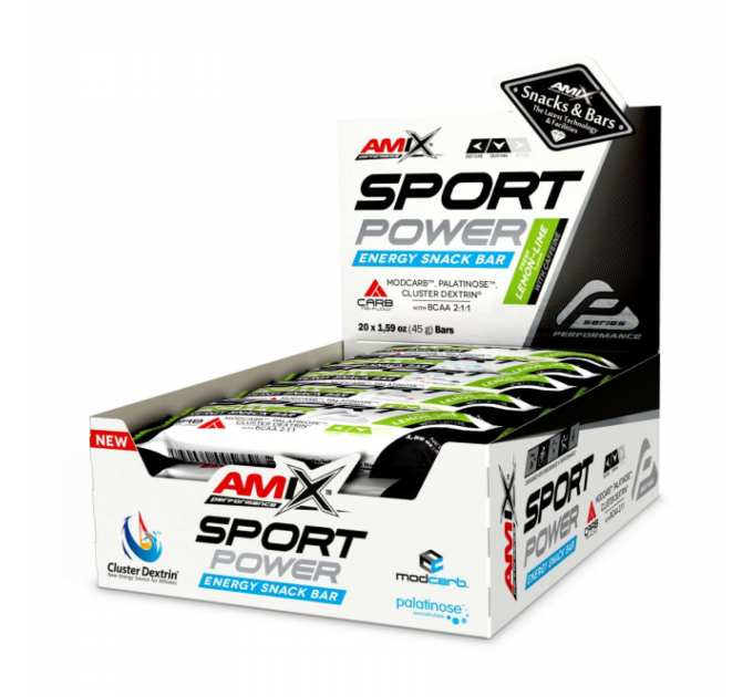 Sport Power Energi Snack Bar - 20x45g Fresh Lemon Lime