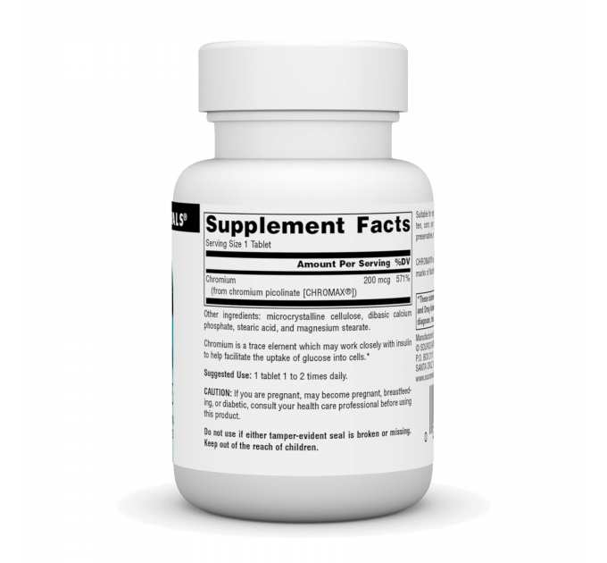 Chromium Picolinate 200 mcg Yeast Free - 60 tabs