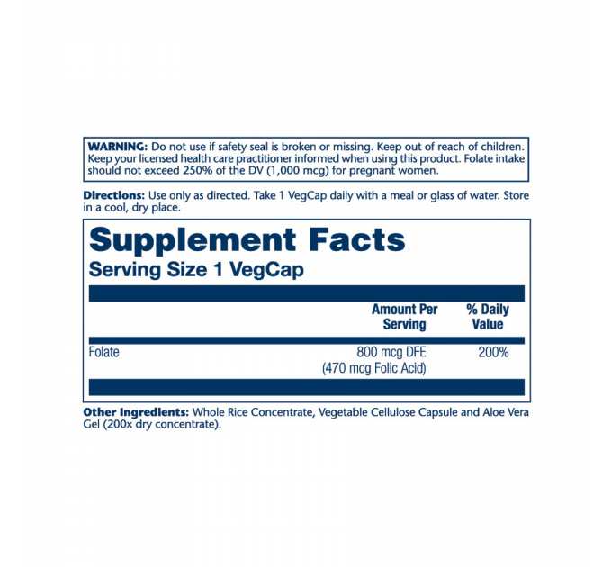 Folic Acid 1360mcg - 100 vcaps