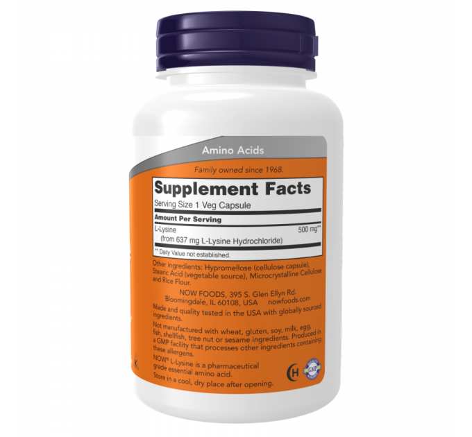Lysine 500mg - 250 vcaps
