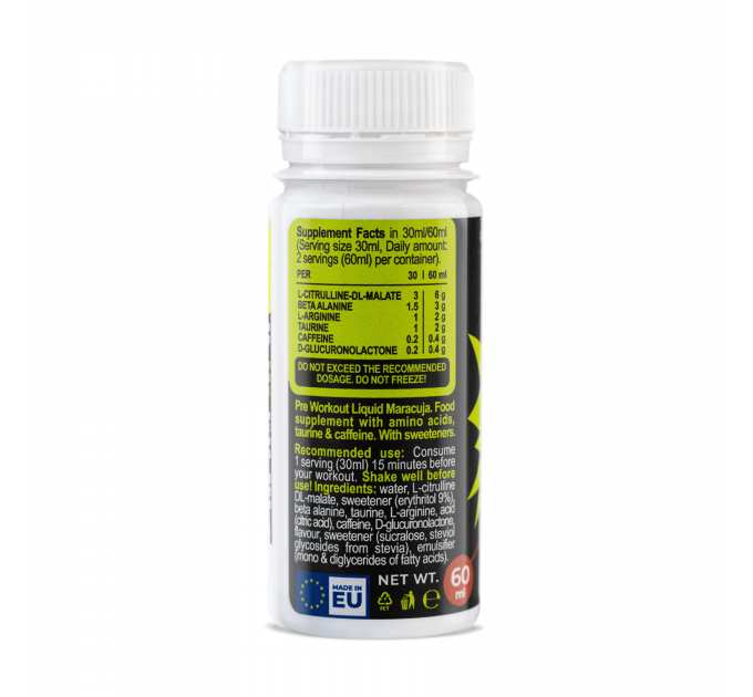 Adrenaline Liquid Shot - 60ml Maracuja
