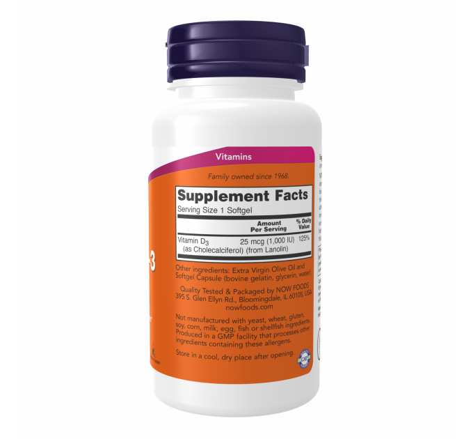 Vitamin D-3 1000 IU - 360 softgels