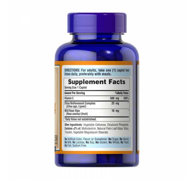 Vitamin C-500 mg with Rose Hips Time Release - 250 caps