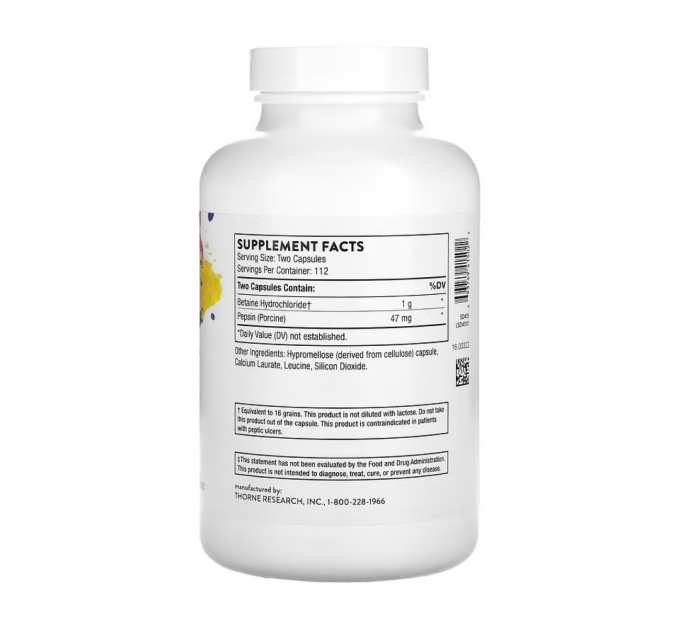Betaine HCL & Pepsin - 225 caps