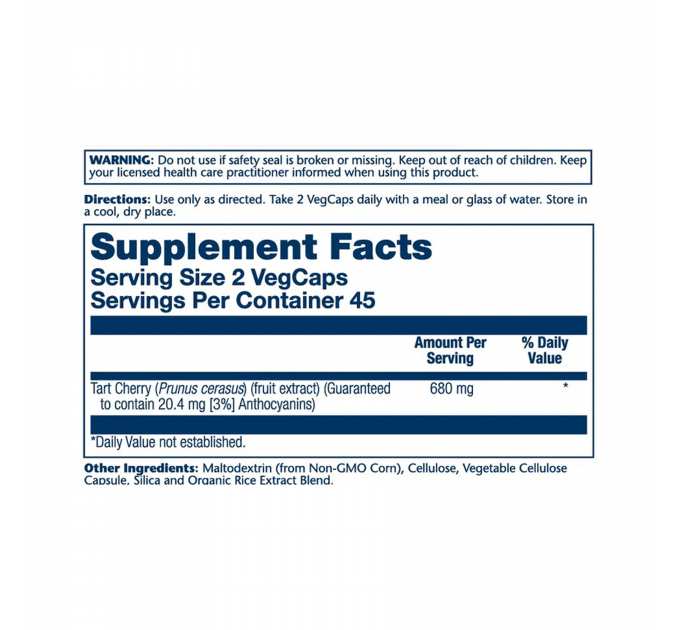 Tart Cherry & Celery Seed 620mg - 60 caps