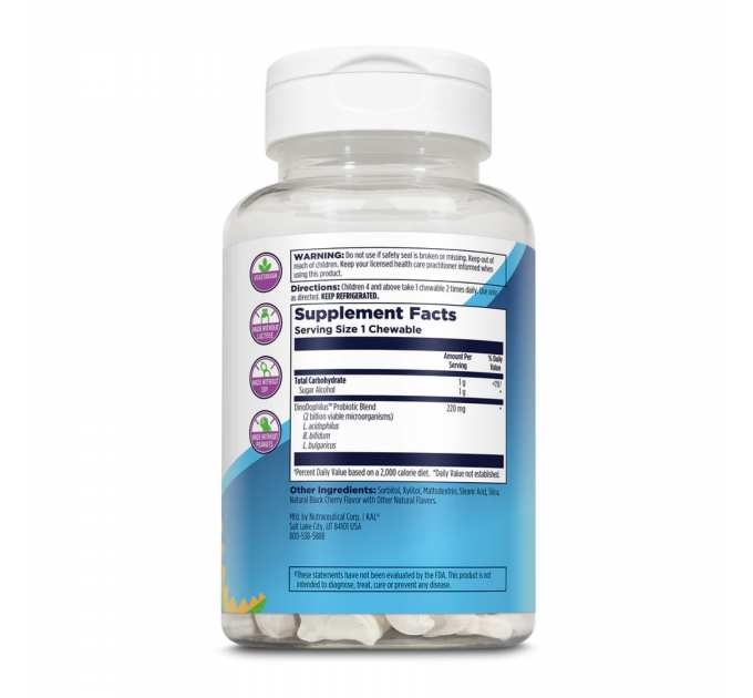 Dino-Dophilus™ Kids Probiotic - 60 chewables Black Cherry