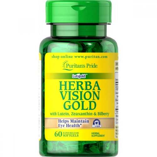 Herbavision Gold with Lutein Bilberry and Zeaxanthin - 60 Softgels
