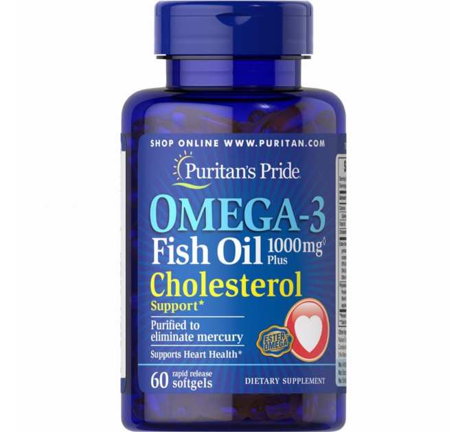 Omega-3 Fish Oil Plus Cholesterol Support - 60 Softgels