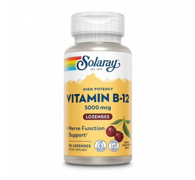 Vitamin B-12 5000mcg - 30 lozenges Natural Cherry