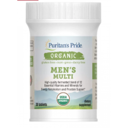 Organic Men`s Multi - 30 Tablets