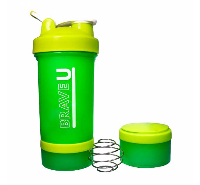 Shaker with containers 3 in 1 - 600ml Light green