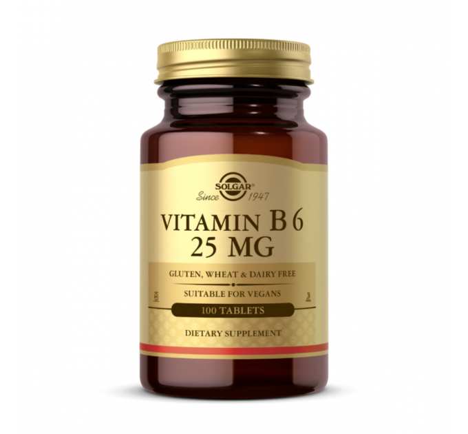 Vitamin B6 25mg - 100 tabs