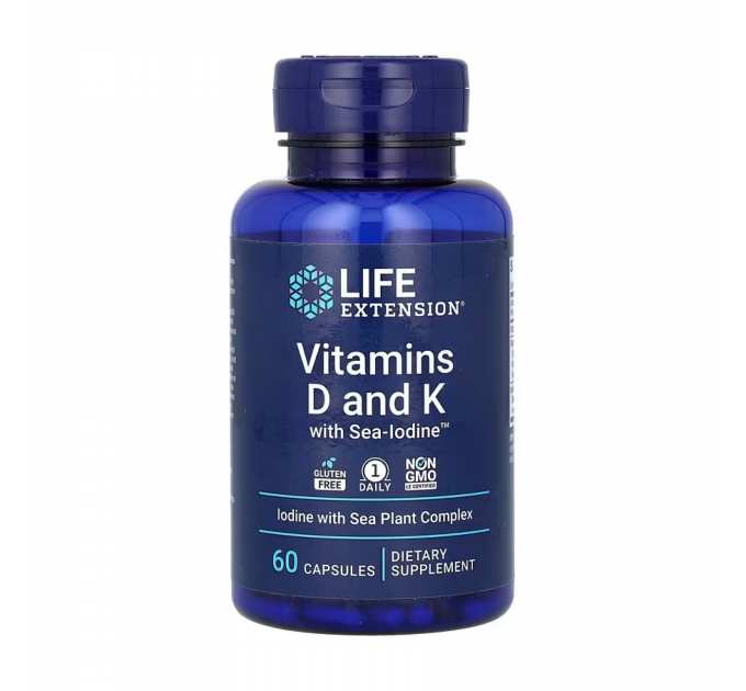 Vitamins D and K with Sea-Iodine™ - 60 caps