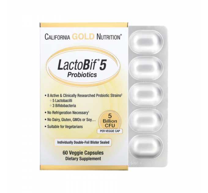 LactoBif 5 Probiotics - 60 veg caps